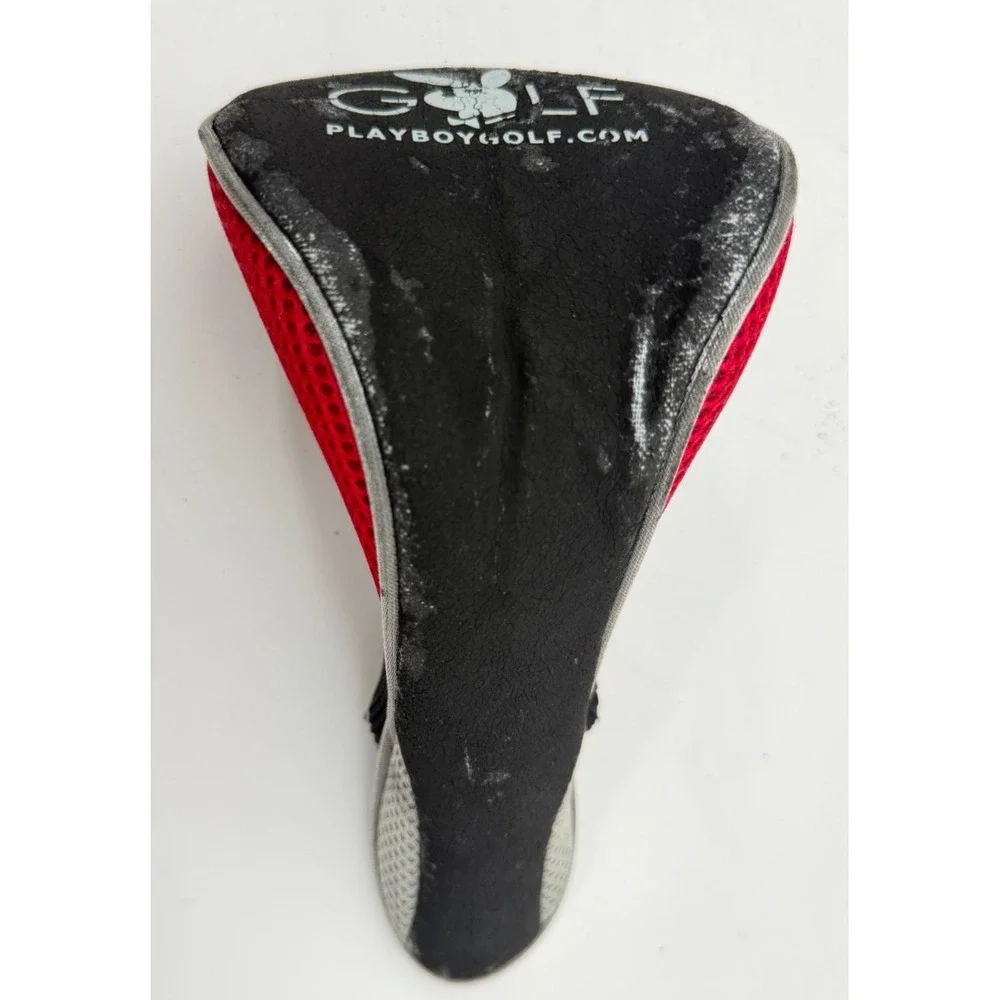 Playboy Golf Club Headcover Black Red Mesh Bunny Logo Fairway Wood Peeling